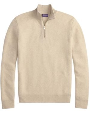 Ralph Lauren Quarter-Zip Jumper - Natural