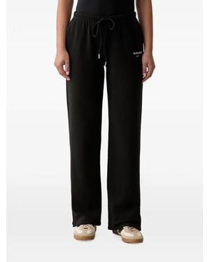 Trussardi Pantalones De Chándal Con Logo Bordado - Negro