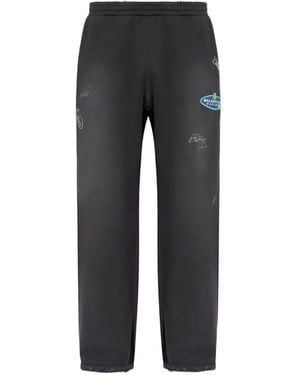 Balenciaga Banana Logo-Print Track Trousers - Grey