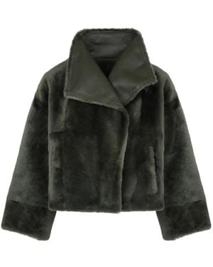 Yves Salomon Reversible Shearling Jacket - Black