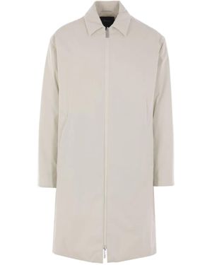 Laminar Pointed-Collar Zip Coat - White