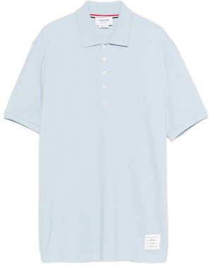 THOM BROWNE ホワイト ポロシャツ Classic Pique 4-Bar Polo | Thom Browne