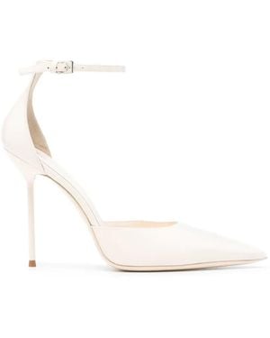 Paris Texas Pointed Toe High-Heeled Court Shoes - White