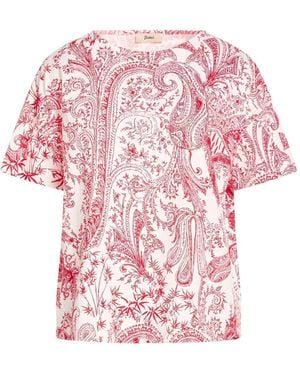 Herno T-Shirt Mit Paisleyprint - Pink