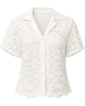 Jonathan Simkhai Glenn Short-Sleeve Shirt - White