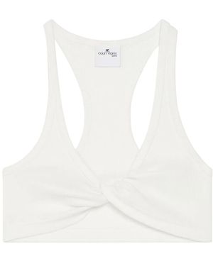 Courreges Twist-Detailing Top - White