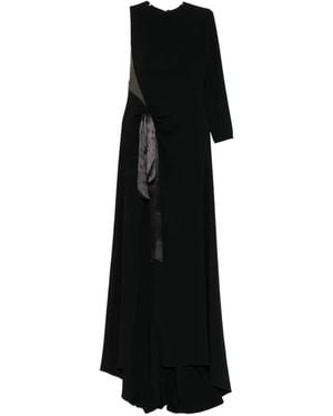 Isabel Sanchis One-Shoulder Gown - Black