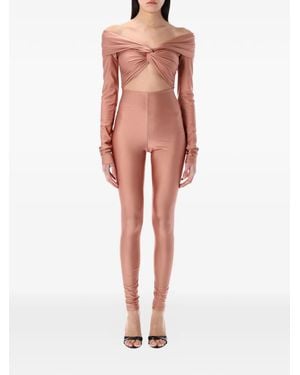 ANDAMANE Kendall Off-Shoulder Jumpsuit - Pink