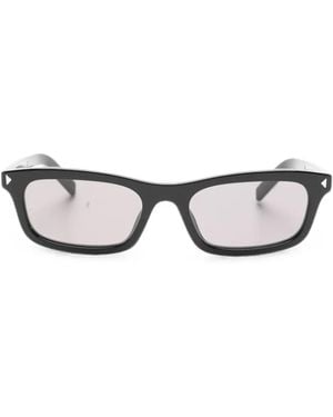 Prada Sonnenbrille Mit Eckigem Gestell - Weiß
