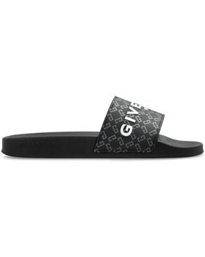Givenchy Pantoletten Mit Logo-Prägung - Schwarz