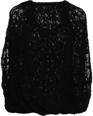 Jil Sander Lace-Embroidered Blouse - Black