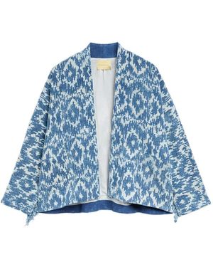 Momoní Ara Jacke Mit Print - Blau