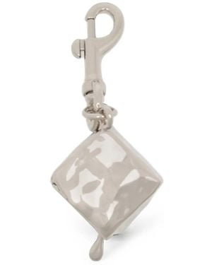 Rabanne Melting Ice Cube-Tone Charm - White