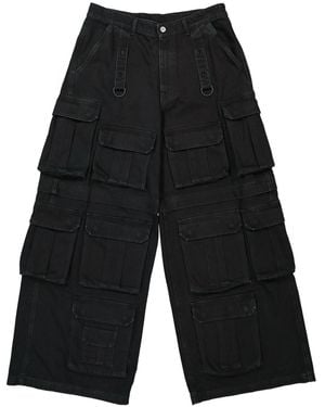 Vetements Multipocket Cotton Cargo Jeans - Black