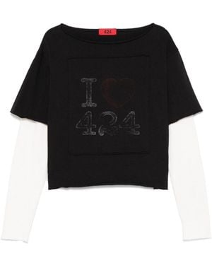 424 Layered T-Shirt - Black