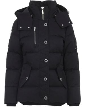 Moose Knuckles Quilted-Design Hooded Jacket - Black