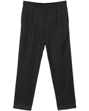 Canali Pantalones De Vestir Con Pinzas - Negro