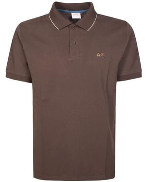Sun 68 Contrast-Trim Polo Shirt - Brown