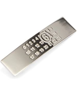 MM6 by Maison Margiela Numbers-Engraved Hairclip - White