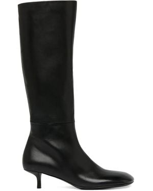 Marsèll Cotama Kitten-Heel Leather Boots - Black