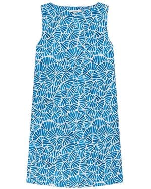 Maliparmi Bateau-Neck Flared Dress - Blue