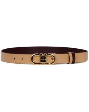 Ferragamo Buckle Reversible Belt - White