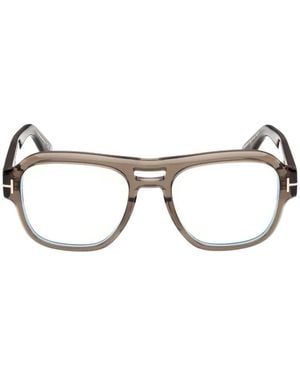 Tom Ford Pilot-Frame Glasses - Gray