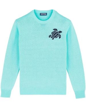 Vilebrequin Embroidered-Logo Jumper - Blue