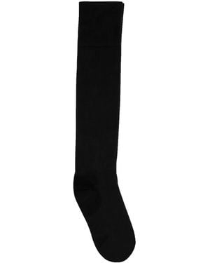 Moncler Ribbed Knee-High Socks - Black