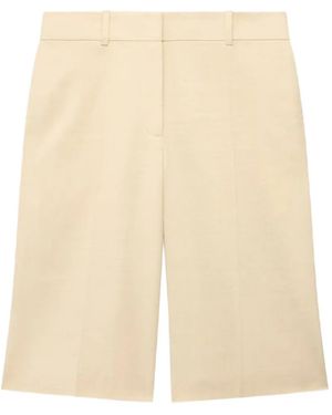 Another Tomorrow Tailored Shorts - White