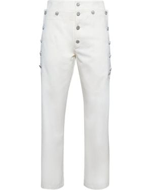 Bluemarble Mariner Hose mit Schmuckknöpfen - Weiß