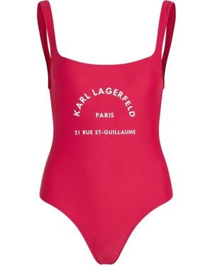 Karl Lagerfeld Rue St-guillaume ワンピース水着 - レッド