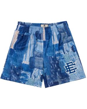 Eric Emanuel Boro Patchwork Shorts - Blue