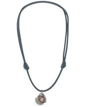 Dezso by Sara Beltran Diamond And Shell Necklace - Blue