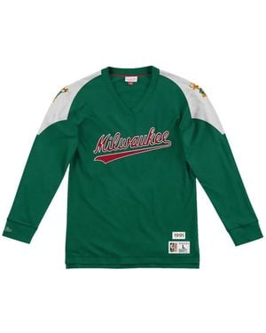 Mitchell & Ness X Nba Milwaukee Bucks Long-Sleeve T-Shirt - Green
