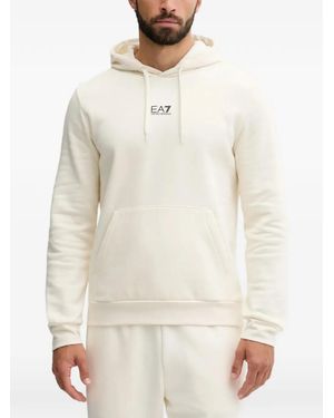 EA7 Logo Hoodie - White