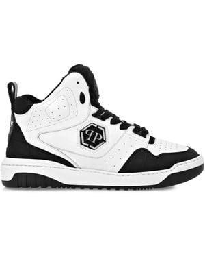 Philipp Plein Logo-Plaque Trainers - White