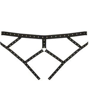 Maison Close Studded Cut-Out Briefs - Black