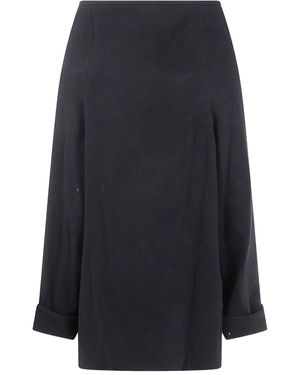 Y's Yohji Yamamoto Asymmetric-fastening Single-bresated Coat - ブルー