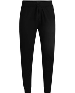 BOSS Cotton Track Trousers - Black