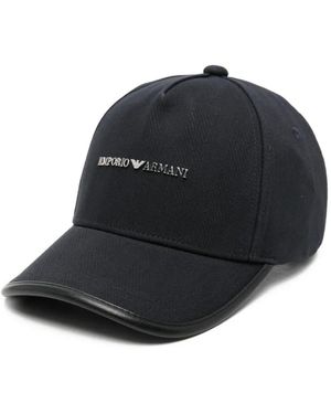 Emporio Armani Logo-Plaque Baseball Cap - Black