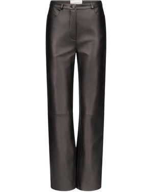 Loulou de Saison Cobe Leather Pants - Gray