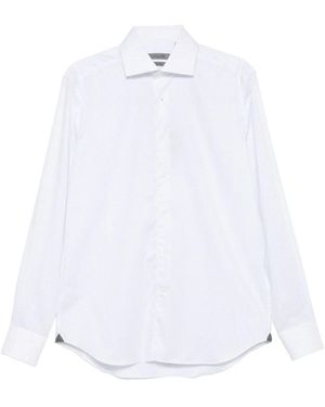Corneliani Long-Sleeved Dotted Shirt - White
