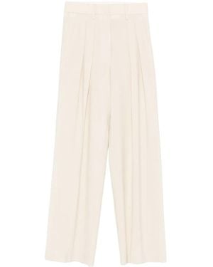forte_forte Pleated Wide-Leg Trousers - White