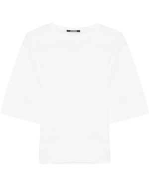 Jacquemus The Mananco Gebreide Top - Wit