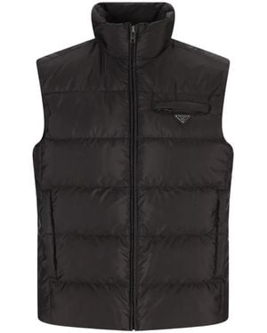 Prada Re-Nylon Quilted Gilet - Black
