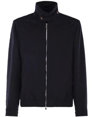 Brunello Cucinelli Stand-Collar Wool Jacket - Blue