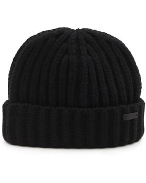 Saint Laurent リブ ビーニー - ブラック