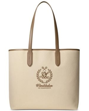 Ralph Lauren Wimbledon Logo-Embroidered Tote Bag - Natural