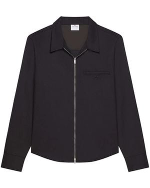 Courreges Zipped Twill Shirt - Blue
